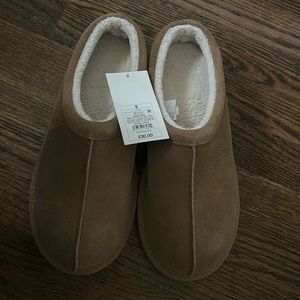 Women’s Amira Suede Clog Slippers - Size 9 - Chestnut